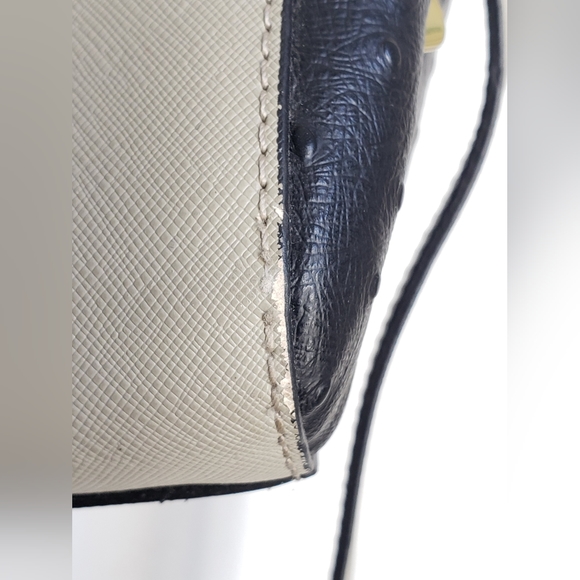 Jack French Leather Bag, Gray & Purple Handbag with Removable Strap - Picture 13 of 13